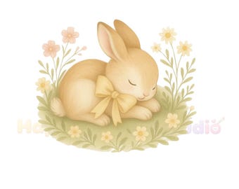 Vintage Bunny Illustration PNG, Hand Drawn Rabbit Digital Download, Cute Garden Bunny Clipart for Girls, Spring Animal Art Shirt Design