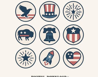 americana icons png digital download gift for sisters patriots vintage 4th of july shirt graphic retro patriotic flag design americana tee