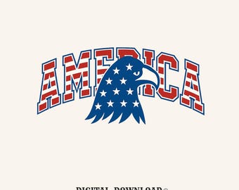 4th of july america png festive digital download gift for patriots us girls patriotic text shirt graphic vector banner design eagle head tee