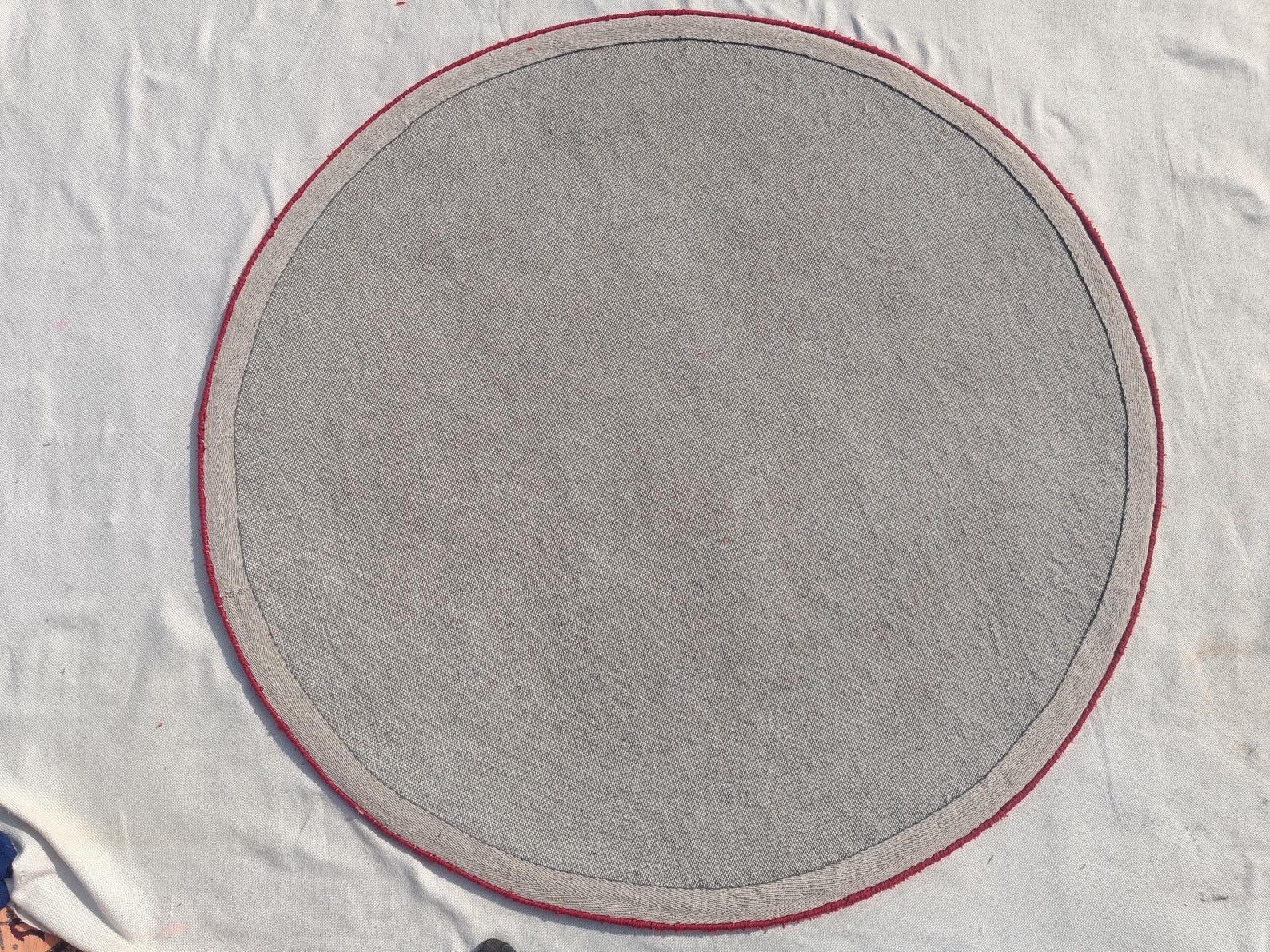 Hand Tufted Wool Round Rug | Red Floral Medallion, Bohemian Style - Etsy