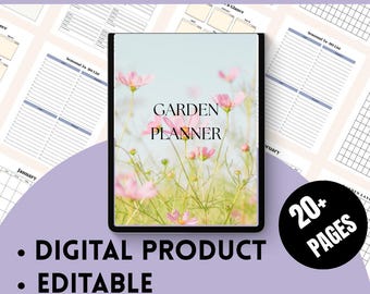 Monthly Garden Planner – Digital PDF – Planting, Maintenance & Harvest Tracker – Instant Download