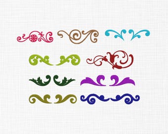 Decoratieve bloemen borduurontwerp, rolontwerpen borduurwerk, sierlijke rolborduurmachine ontwerpbestanden, bloemenrand, 6 maten