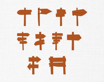 Wooden Signs Bundle Embroidery Design, Route Embroidery Files, Directional Sign, Travel Embroidery, Machine Embroidery Design Files,6 Sizes