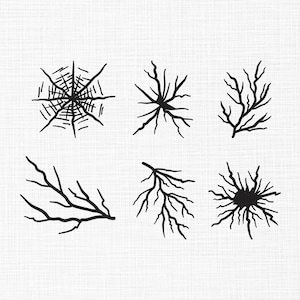 Risse und Fissuren Stickdateien, Baumwurzeln, Blitzeinschlag Stickmuster, Dateien für die Stickmaschine, Maschinenstickerei, 6 Größen