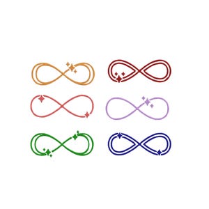 Infinity Embroidery Design, Infinity Sign Embroidery Design, Infinity Star Embroidery Design, Machine Embroidery Design Files, 6 Sizes