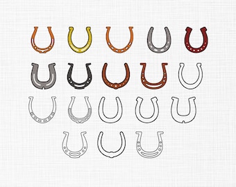 Horse shoes Embroidery, Horseshoe Line art Embroidery, Machine Embroidery Design, Horseshoes Bundle Embroidery Horseshoes Silhouette 6 Sizes