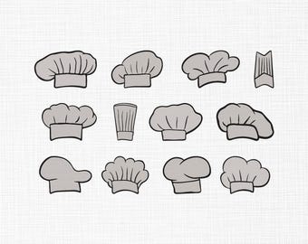 Borduurontwerp chef-kokmuts, borduurwerk chef-kokmuts, borduren kookmuts, keuken chef-koksmuts machineborduurbestand, 6 maten