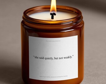 His Throat Bobbed Quote Candle, Sarah J Maas, ACOTAR Romance Reader Candle, Spicy Book Candle, Fantasy Romance Gift, Throne of Glass