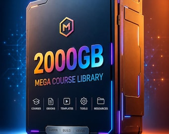 2000GB Ultimate Course Bundle – 200+ Business, Marketing, AI & Tech Masterclasses, Digital Learning Pack, Instant Download