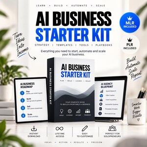KI-Business-Starterkit für Einzelunternehmer | Leitfaden für KI-Agenturen: Businessplan, Playbook, Vorlagen, Solopreneur, PLR MRR