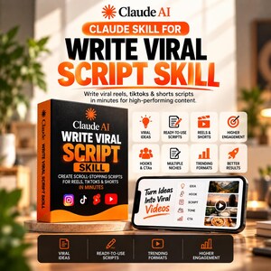 Claude, guionista de contenido viral con IA para Reels, TikTok y YouTube Shorts, creador de ganchos narrativos y sugerencias para guiones de vídeo.