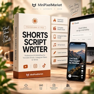 Claude Shorts Script Writer AI Prompt, Viral Hooks, Reels Generator (Digital Download)