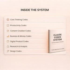 Claude AI prompts, AI prompt guide, digital download PDF, AI productivity tool, prompt engineering, content creator Claude AI prompt codes, Claude AI codes system, make money with Claude AI, Claude AI workflow system, Claude prompt codes bundle, AI workflow course, AI business with Claude, Claude AI business ideas, Claude AI digital product, AI income system, AI passive income guide, Claude AI automation system, Claude AI productivity system, Claude AI course for beginners, Claude AI business