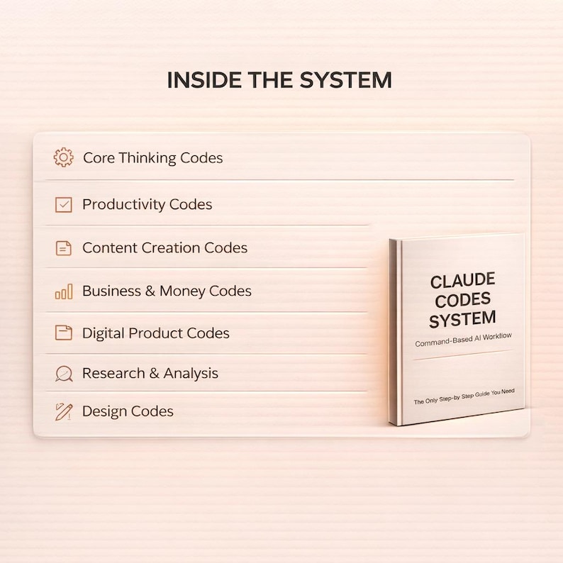 Claude AI prompts, AI prompt guide, digital download PDF, AI productivity tool, prompt engineering, content creator Claude AI prompt codes, Claude AI codes system, make money with Claude AI, Claude AI workflow system, Claude prompt codes bundle, AI workflow course, AI business with Claude, Claude AI business ideas, Claude AI digital product, AI income system, AI passive income guide, Claude AI automation system, Claude AI productivity system, Claude AI course for beginners, Claude AI business
