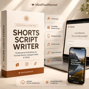 Claude Shorts Script Writer Skill, AI Reels Script Generator, Viral Hook Prompt, YouTube Shorts, Instagram Reels, Claude AI Prompt