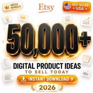50,000+ Digital Product Ideas 2026  Passive Income, Online Business Ideas, AI Side Hustle Guide, PDF Digital Download eBook