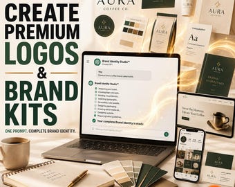Custom GPT for Logo Design, AI Brand Kit Creator, Business Branding Tool, Brand Identity Generator, AI Logo Maker, Resell Digital Products