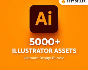 5000+ Illustrator Assets Bundle | Logo Kit, Vector Icons, UI Elements (AI Files)