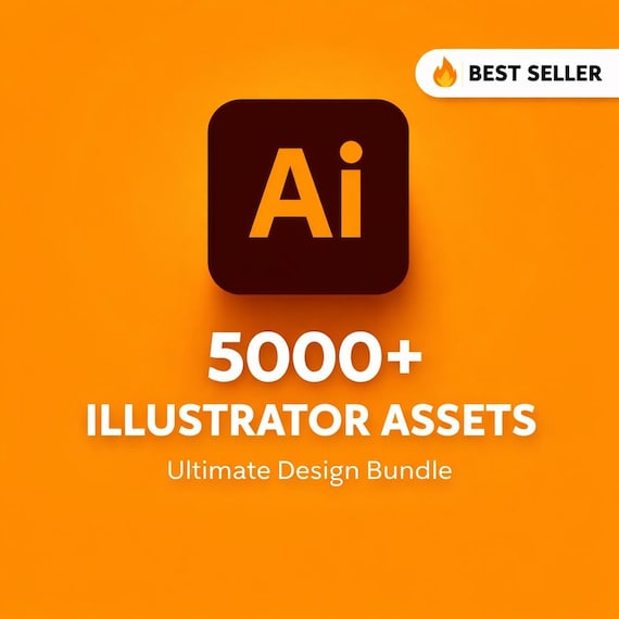 5000+ Illustrator Assets Bundle | Logo Kit, Vector Icons, UI Elements (AI Files)