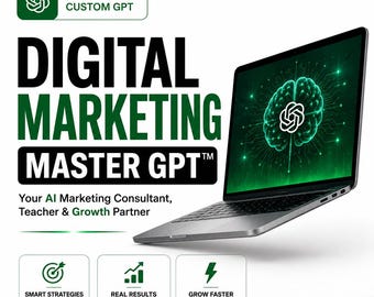 Digital Marketing Custom Gpt | AI Marketing Assistant Complete Marketing Course | SEO, Ads, Content, Agency & Business AI Digital Product