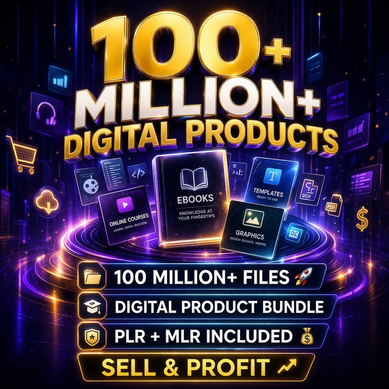 100 Million+ Digital Products Bundle – PLR MRR Templates, Ebooks ...