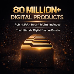 Paquete de productos digitales con más de 80 millones de PLR y MRR: producto digital, producto mlr plr, impresiones, plantillas, impresiones de camisetas, Shopify, WordPress, producto viral