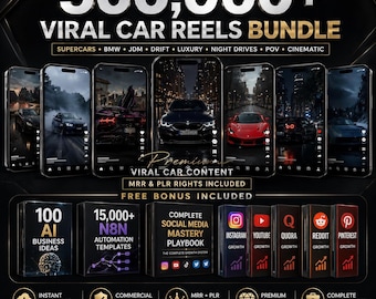 500,000+ Viral Luxury Rich Lifestyle Videos Reels, Cars, Yacht, Plane, Millionaire, TikTok, Instagram, YouTube, Digital Marketing, MRR, PLR