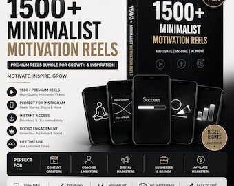 Minimalist Motivation Reels Bundle Instagram Reels, Faceless Reels, Viral Content Bundle, badge reel, viral reels bundle, mega reels bundle