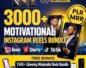 3000+ Viral Motivational Reels: Instagram, TikTok, YouTube Shorts (PLR & MRR) (Digital Download) + Minimalist Bundle + AI Reel bundle Freeee