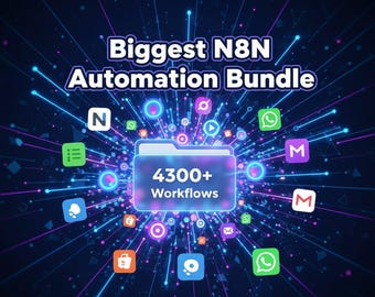 4300+ N8N Automation Workflow Templates | Business & Marketing (Digital Download)