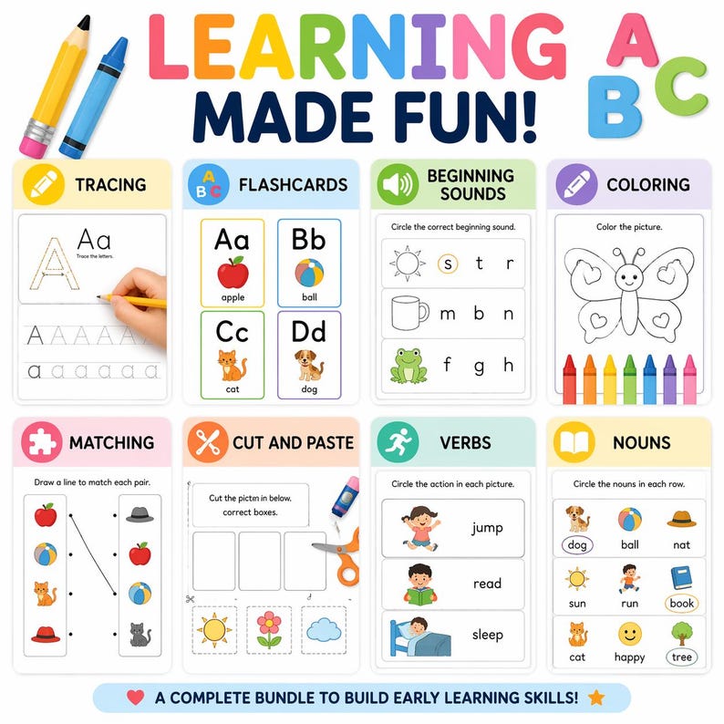 alphabet worksheets, kids activity book, preschool learning, abc tracing pages, printable workbook, toddler worksheets, alphabet flashcards, learn abc printable, kids learning bundle, tracing letters pdf, homeschool printable, plr printable kids, mlr kids bundle