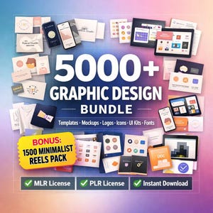 graphic bundle, plr digital products, mrr digital bundle, canva templates bundle, design assets bundle, graphic design bundle, resell rights bundle, digital product bundle, mockups logos icons, canva templates plr, reels templates pack, minimalist reels pack, digital marketing kit