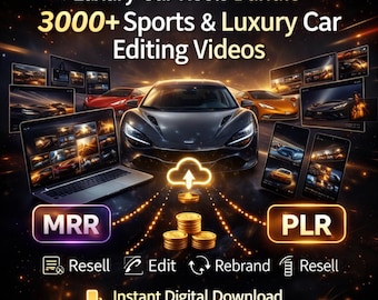 3000+ Car Editing Videos | Luxury & Sports Car Reels (Digital Download