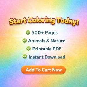 500+ Kids Coloring Book Bundle printable PDF featuring animal coloring pages, preschool activities, educational worksheets, nature coloring pages, and instant digital download.