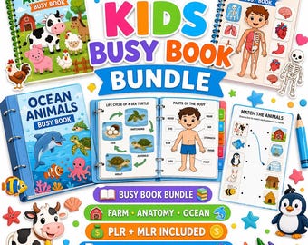 Busy Book Printable Bundle, Kids Busy Book PDF, Toddler Activity Binder, Homeschool Busy Book, Preschool Activity Book, Kids Learning Binder