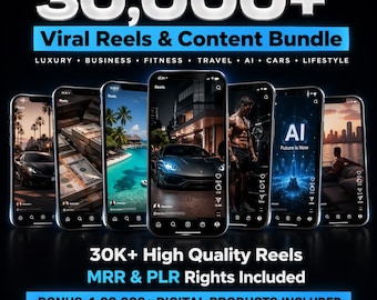 30,000+ Viral Luxury Lifestyle Reels Bundle – PLR MRR Videos for Instagram, TikTok & YouTube Shorts, HD Content Download Pack