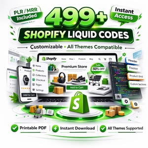 220+ Shopify Liquid Codes Bundle - Anpassbare Website-Snippets (Digitaler Download)