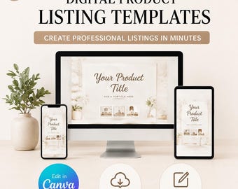 Etsy listing mockup for seller Etsy listing mockup bundle digital planner listing mockup Etsy listing mockup template Etsy listing templates