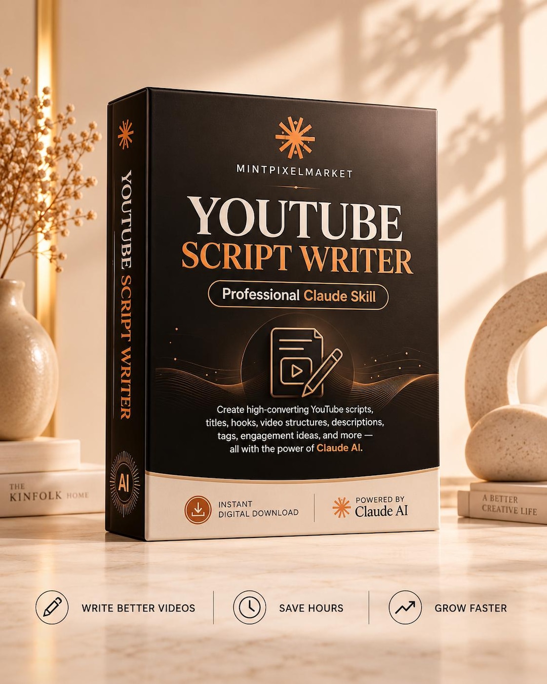 Claude Youtube Script Writer Skill, AI Prompt System, Youtube Script ...