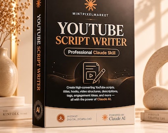 Claude YouTube Script Writer Skill, AI Prompt System, YouTube Script Generator, Thumbnail Prompt, YouTube SEO, Claude AI Skill