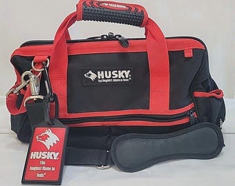 Vintage Husky 15" Large-Mouth Tool Bag Heavy Duty 1680D Fabric - Model 53382
