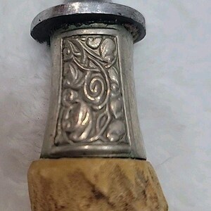 Cuchillo tenedor y afilador de ciervo tallado vintage Hubertus Solingen Alemania imagen 8