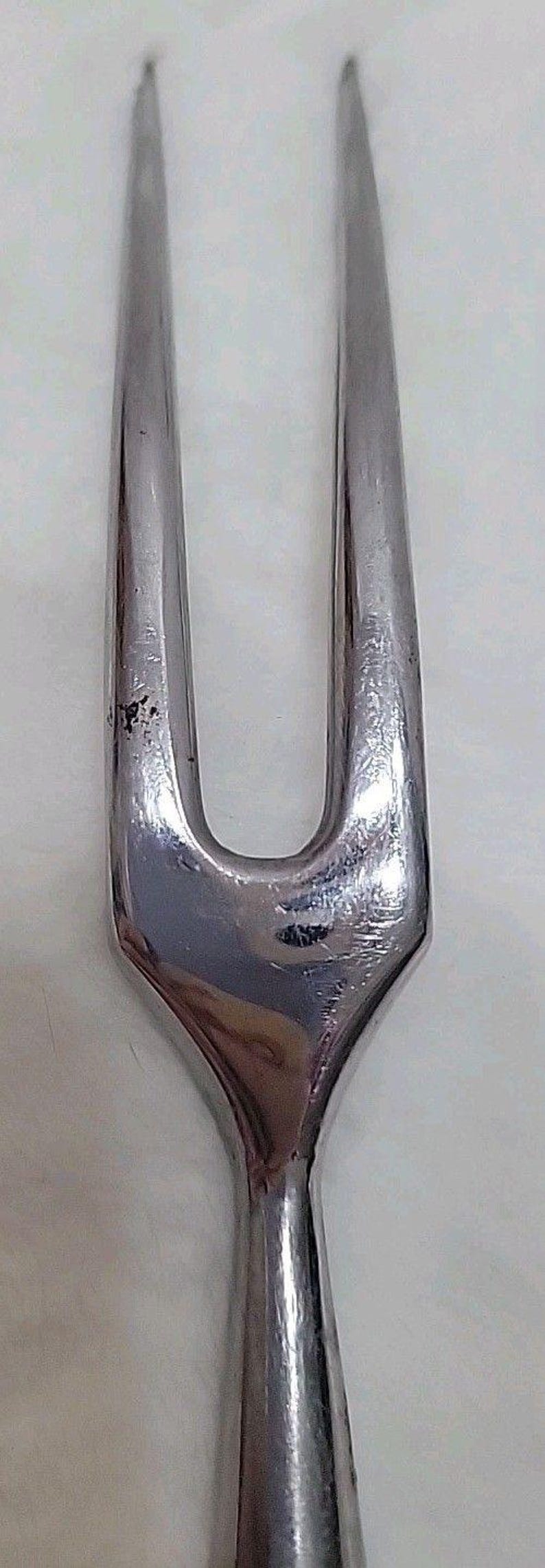 Cuchillo tenedor y afilador de ciervo tallado vintage Hubertus Solingen Alemania imagen 9