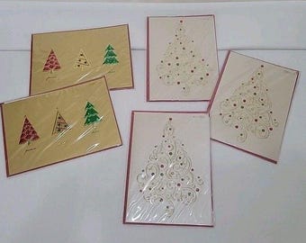 Lot Of 5 PAPYRUS NIP Christmas Cards