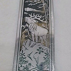 Cuchillo tenedor y afilador de ciervo tallado vintage Hubertus Solingen Alemania imagen 11