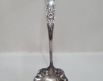 Antique 1906 Wm A Rogers Grenoble 11" Soup Ladle - NO Plate Loss -Gloria Pattern