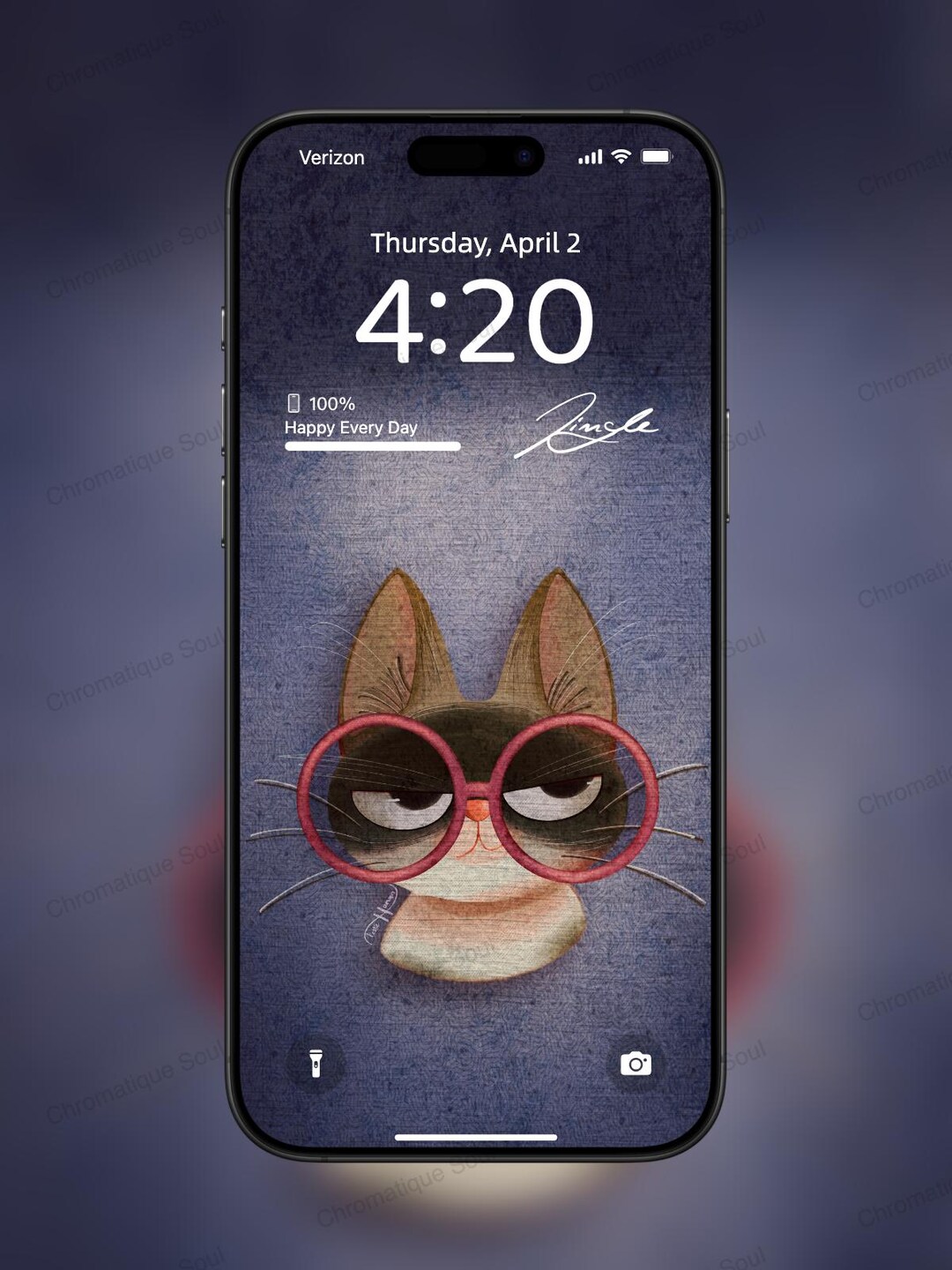 Cat Phone Wallpaper Digital Download - Whimsical Hand-drawn Cat Art - Etsy