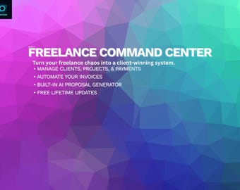 Plantilla CRM para freelancers de Notion / Gestor de clientes, seguimiento de proyectos y generador de facturas (preparado para IA)