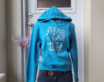 Aeropostale Blue Fleece Lined Oversized Hoodie