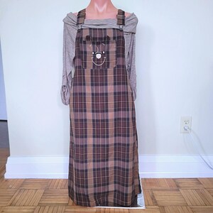 brown plaid overall dress Milumia Women's Plaid Sleeveless Overall Dress Flannel Pinafore Short Dresses Multi Brown Small at Amazon Women's Clothing store